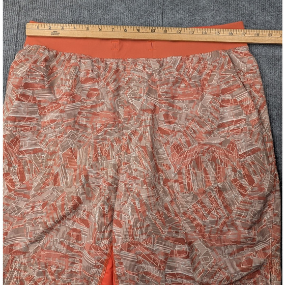 Lululemon T.H.E. Short Mens XL Linerless Parallel Divide Warm Coral Pull On Gym - Picture 5 of 7